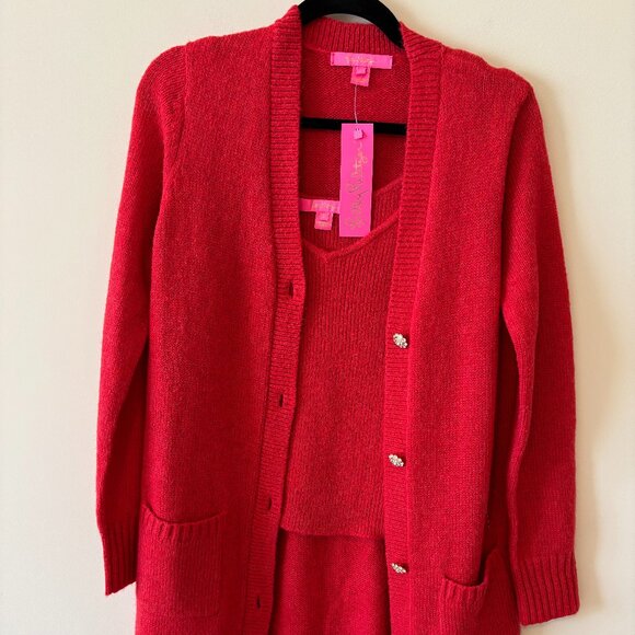 Lilly Pulitzer Sweaters - Lilly Pulitzer Leonette Sweater Set - Amaryllis Red - Size Small NWT
